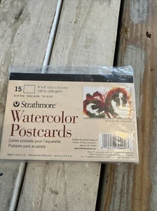 NEW/SEALED Strathmore Blank Watercolor Postcards 15 ACID FREE CARDS 4" X 6" - Picture 1 of 7