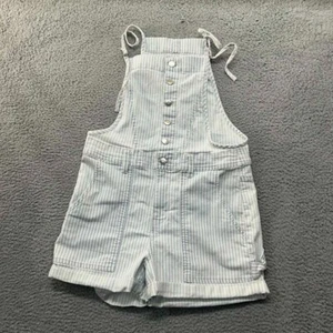 Celebrity Pink Overall Shorts Girls Medium 7-9  Shortalls Pinstripe - Picture 1 of 11