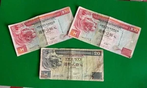 1998/99 Hong Kong Paper Currency - 100 & 20 Dollar Notes - Picture 1 of 2