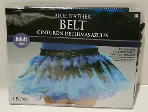Cinturón de Pluma Azul Disfraz de Halloween Accesorio Adulto Talla Única *SIN TUTÚ* - Imagen 1 de 3