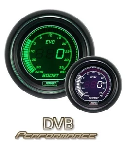 Prosport 52mm EVO Car BOOST PSI Gauge Green and White LCD Digital Display - Picture 1 of 1