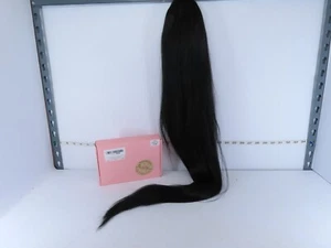 FLUFYMOOZ 36IN STRAIGHT DRAWSTRING PONYTAIL EXTENSION NATURAL BLACK HAIR - Picture 1 of 11