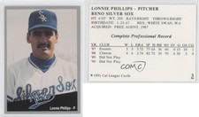 1991 Cal League Reno Silver Sox Lonnie Phillips #3