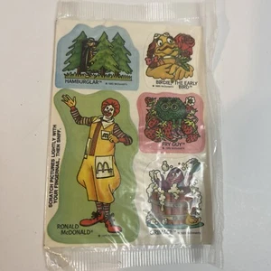 RARE HTF Vintage 1985 McDonald’s Scratch N Sniff Sticker Sheet 3”/4” Sealed New - Picture 1 of 7