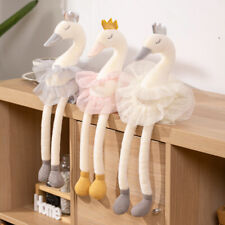 Regal Three-color Swan Stuffed Animal Doll Pillow Companion Girl's Birthday Gift