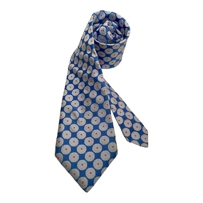 IKE BEHAR синий геометрический роскошный шелковый галстук сделано в США W: 3,75» EX COND - Изображение 1 из 4