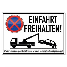 Schild 'Einfahrt Freihalten' – 30x20 Cm, Aus Aluverbund, Wetterfest, Mit Abgerundeten Ecken