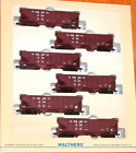 Ho Walthers 932-943 Ps-3 Rib Side Twin Hoppers 6 Pack Illinois Central Ic