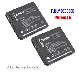 2x Kastar Battery for Panasonic Lumix DMW-BCF10 DMC-F3 DMC-FH1 DMC-FH20 DMC-FH22 - Picture 1 of 4