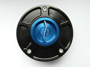 Suzuki GSX R 33814oz7 2017 18 19 20 21 22 Fuel Tank Cap xp2 Black Blue - Picture 1 of 1