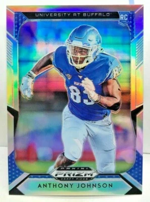 Anthony Johnson 2019 Panini Prizm Draft Picks SILVER Refractor RC #117 BUFFALO - Image 1 of 2
