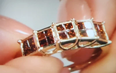 Red Diamond 10k Yellow Gold Band Ring 1.00ctw -Size 6 - Image 1 of 4