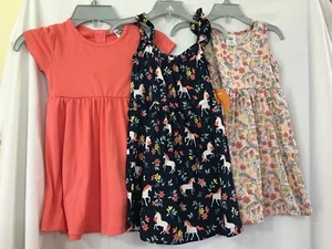 Member's Mark Girl's 3-pack Yummy Play Dress Set unicorn Floral Coral U pick - Picture 1 of 10