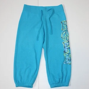 Justice Girl's Peace & Hope Theme Blue Soft Cotton Knit Cropped Pants in size 7 - Picture 1 of 2
