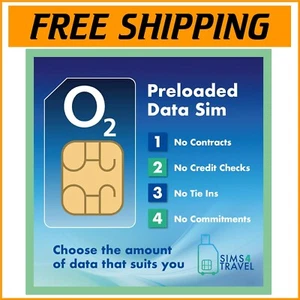 Bleiben Sie in Verbindung mit 45 Prepaid O2 Unlimited Datentarif - 3-in-1 SIM Karte - Bild 1 von 7
