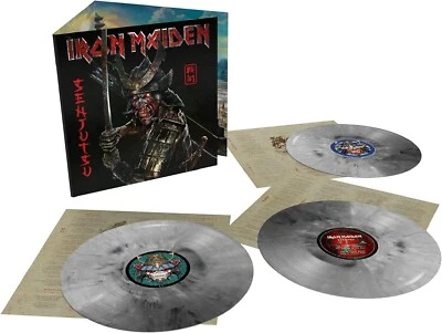IRON MAIDEN -SENJUTSU- AWESOME LIMITED EDT PRESS LP VINYL x3 SILVER METALLICA - Image 1 of 3