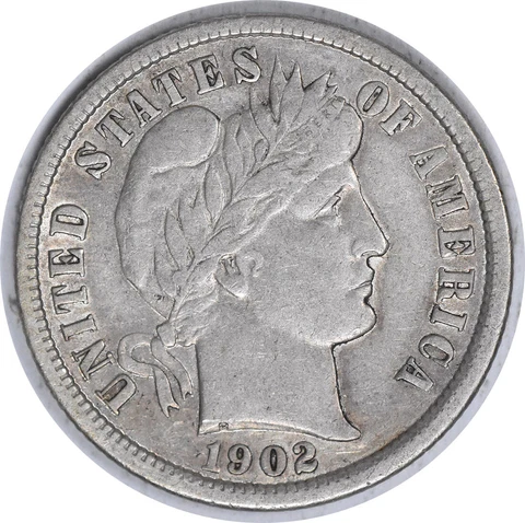 1902-S Barber Silver Dime VF Uncertified #1013 Cover