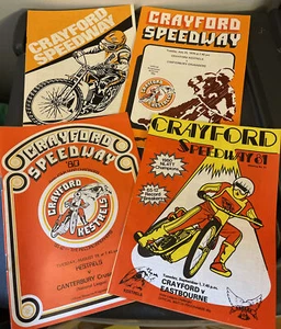 4 Vintage Crayford 1977/78/80/81 speedway sports programmes CUP & LEAGUE - Picture 1 of 3
