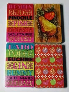 [NEW] Set of 4 Trump Playing Card Decks - Fruit / Card Game Names - Picture 1 of 2