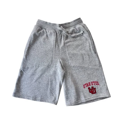 NCAA Utah Utes Men's Fleece Sweat Shorts in Grey, 2XL (44/46) - Image 1 of 4