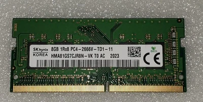 Hynix HMA81GS7CJR8N-VK 8GB DDR4-2666 PC4-21300  ECC SODIMM Unbuffered - Image 1 of 2