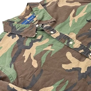 Ralph Lauren Mens Classic Fit Denim Shirt Button Down Camo Size XXL Lightweight - Picture 1 of 11