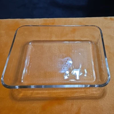 Pyrex 7210 Clear Casserole Baking Dish 3 Cup Rectangle blue tint 7x5x1.5 - Image 1 of 2