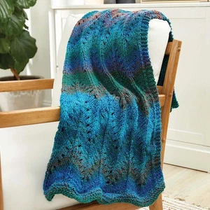 Premier® Lace Chevron Columns Throw Knit Kit - Picture 1 of 1