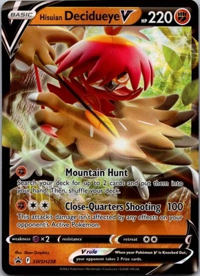 Hisuian Decidueye V SWSH238 SWSH: Sword & Shield Promo Cards  Holo Promo NM - Image 1 of 2