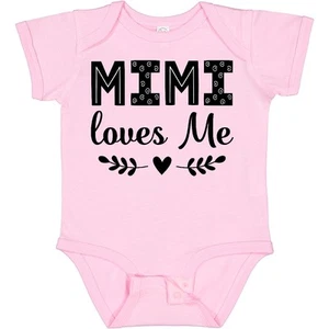 Inktastic Mimi Loves Me Baby Clothes Girl Baby Bodysuit Outfit Grandmother Hws - Picture 1 of 10