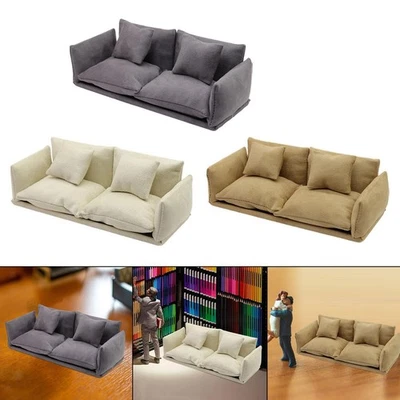 Divano in miniatura, modello giocattolo in scala 1:12, decorazione di una - Immagine 1 di 2