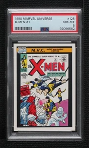 1990 Impel Marvel Universe MVC X-Men Angel Beast Cyclops Girl Iceman PSA 8 sq1 - Picture 1 of 3