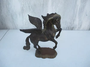 Vintage Messing Pegasus fliegendes Pferd griechische Mythologie Statue Figur 7" hoch - Bild 1 von 8