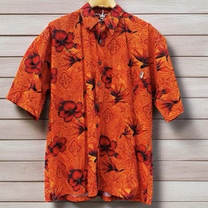 Camisa Oneill Naranja Hawaiana Floral Madera Camisa Abotonada Hombre’s Talla Grande - Imagen 1 de 7