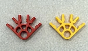 41 K’NEX Mixed Red & Yellow 3 Way Micro Roller Coaster Connectors (90 Deg.) Lot - Picture 1 of 3