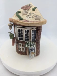 Blue Sky Clayworks Heather Goldminc The Last Slice Pizza Keramik Teelichthaus - Bild 1 von 11