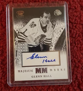 2013-14 Panini Crown Royal Hockey Glenn Hall Majestic Marks Autografo - Foto 1 di 2