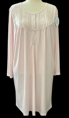 Camisón Miss Elaine Mujer Plus Tejido Manga Larga Melocotón Nuevo con Etiquetas Talla 2X Nuevo con Etiquetas Foto 1 de 4