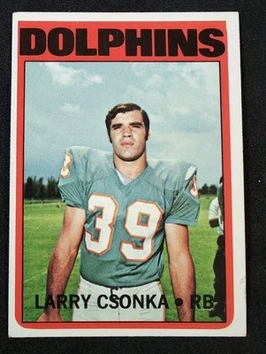 1972 Topps - Larry Csonka #140 NM Nice, crease free sharp Dolphins - Image 1 of 2