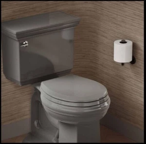 ¡Nuevo! Asiento de inodoro delantero cerrado redondo Kohler K-4662-58 Lustra - gris trueno - Imagen 1 de 4