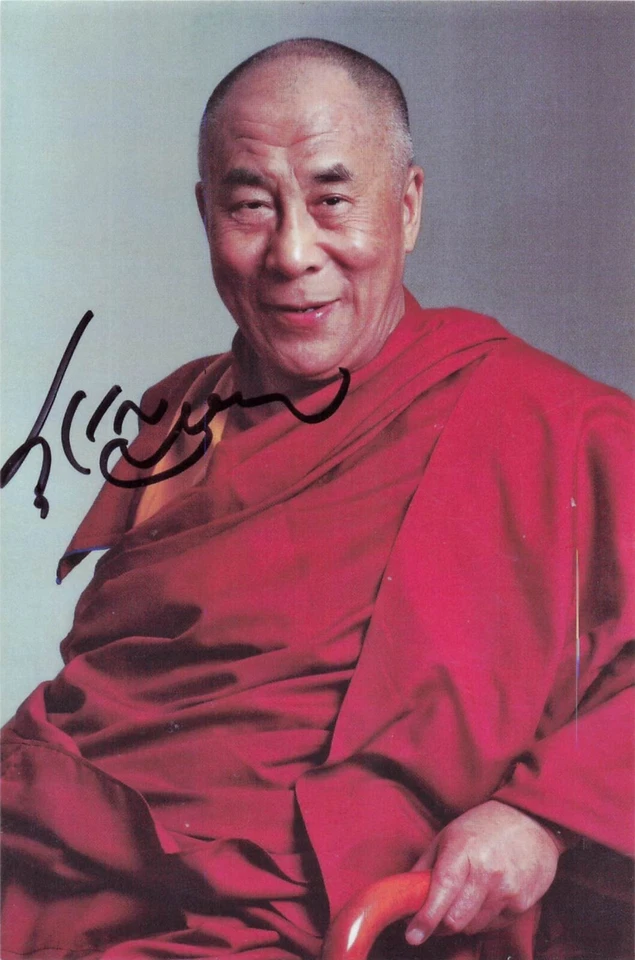 Dalai Lama UH Foto vom Original Autogramm #85 - Bild 1 von 1