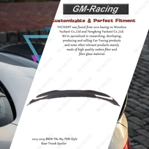 Carbon F82 M4 PSM Style Rear Trunk Spoiler Wing For  2014-2019 BMW - Picture 1 of 22
