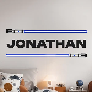 Pegatina de vinilo personalizada con nombre galáctico I para niños I calcomanía de pared infantil I multitamaño - Imagen 1 de 11