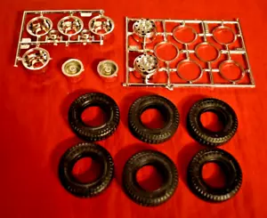 AMT Ford LN 8000 Race Car Hauler Wheels and Firestone Tires 1/25 - Picture 1 of 2