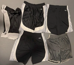 FILA SPORTS Men's Activewear Shorts XL (LOT OF 5)--4 BLACK- 1 GRAY - Picture 1 of 1