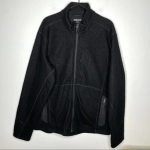 ExOfficio Consolo Wool Blend Fleece Black Jacket Mens XL - Picture 1 of 6