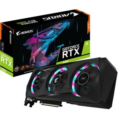 GIGABYTE AORUS GeForce RTX 3060 ELITE 12GB GDDR6 Graphics Card LHR REV 2.0 NEW - Image 1 of 4
