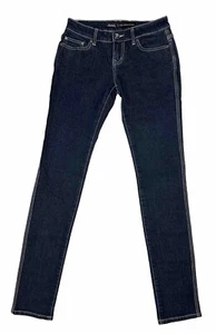 Riders By Lee Low Super Skinny Women's Denim Jeans Stretch Size 8 W28" Dark Blue - Picture 1 of 14