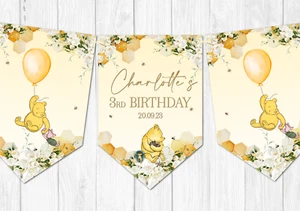 Baby shower personalizado Winnie the Pooh abeja berting cumpleaños, bautizo - Imagen 1 de 5