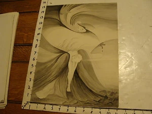 L.H. HART art: trippy ink wash & pencil: RETRIBUTION god, fire, spanking SIGNED - Picture 1 of 5